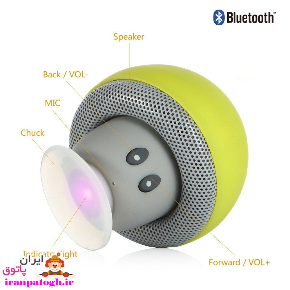 Portable-Bluetooth-Speaker-Wireless-Handsfree-Mushroom-Speaker-With-Sucking-Disc-Bracket-for-iphone-6-5-4