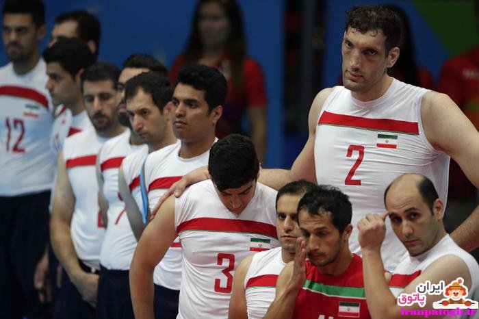 اعضای تیم والیبال نشسته تیم ایران