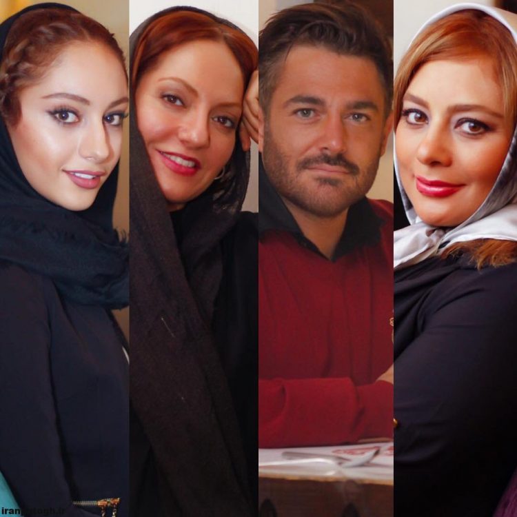 عکس سریال عاشقانه بازیگران زن و مرد و مختلط در رستوران محمدرضا گلزار