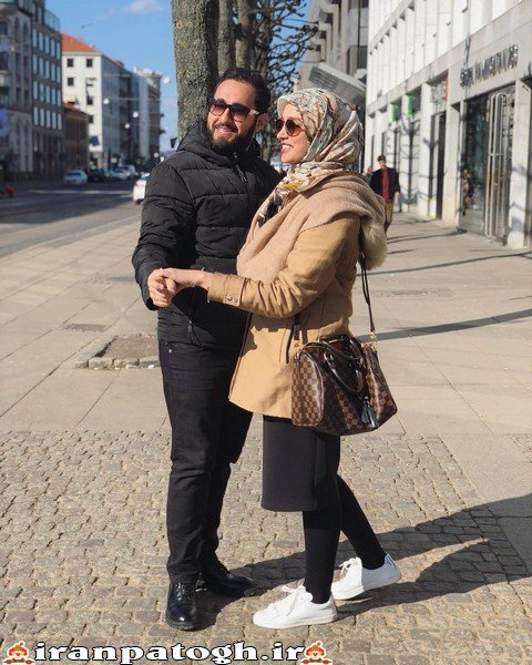 آناشید حسینی و همسرش