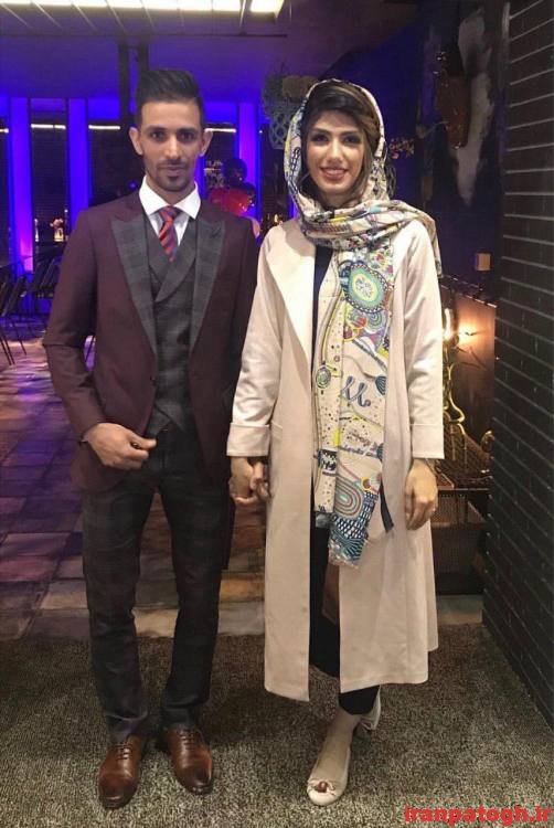 عکس ازدواج الهام فرهمند و حسین پاپی زوج فوتبالیست ایرانی